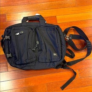 Hem Tokyo Black Nylon Men's canvas, briefcase, and backpack in one
